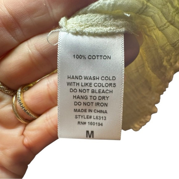 BY TOGETHER Cream and Orange 100% Cotton Embroidered Blouse M NWT - Picture 8 of 8